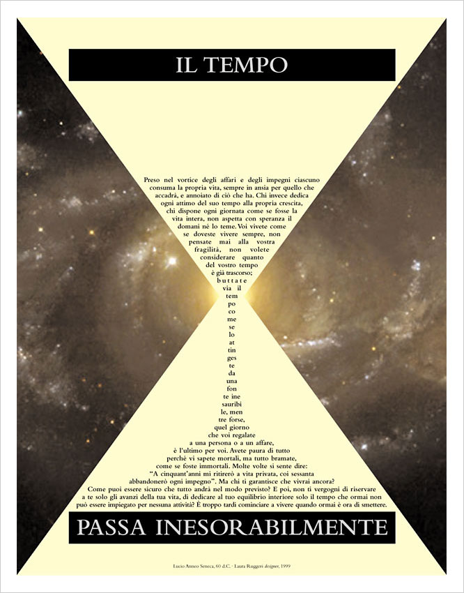 Calligrams-Time_passes_inexorably-Seneca-poster